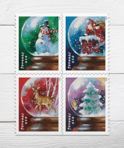 Snow Globe 2022 First-Class Postage USPS Forever Stamps 100pcs/Pack (20PCS/Booklet)