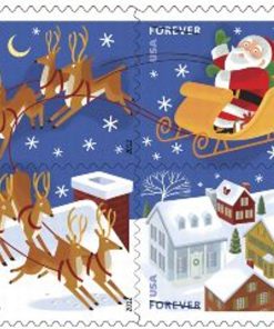 Santa And Sleigh 2011 First-Class Postage USPS Forever Stamps 100pcs/Pack (20PCS/Booklet)