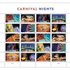 Carnival Nights 2024 First-Class Postage USPS Forever Stamps 100pcs/Pack (20PCS/Booklet)